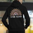 Future Teacher Kids Youth Girls Leopard Rainbow Women Men's Hoodie Back Print, Future Teacher Hoodies, funny gift Future Teacher Kids Youth Girls Leopard Rainbow Women Men's Hoodie Back Print, Future Teacher Hoodies, funny gift