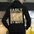 Geography Teacher Easily Distracted By Maps Men's Hoodie Back Print, funny gift Geography Teacher Easily Distracted By Maps Men's Hoodie Back Print, funny gift