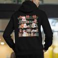 Ghost Christmas Reading Book Lover Library Christmas Teacher Men's Hoodie Back Print, funny gift
