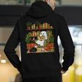 Ghost Library Reading Books Halloween Librarian Teacher Men's Hoodie Back Print, funny gift