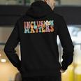 Gnoovy Vintage Inclusion Matters Special Education Teacher Men's Hoodie Back Print, funny gift Gnoovy Vintage Inclusion Matters Special Education Teacher Men's Hoodie Back Print, funny gift