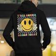 You All Gonna Learn Today Shirt Retro Groovy Teacher Life Men's Hoodie Back Print, Groovy Teacher Hoodies, funny gift