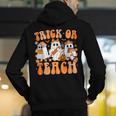 Groovy Teacher Halloween Trick Or Teach Ghost Men Women Kids Men's Hoodie Back Print, Groovy Teacher Hoodies, funny gift
