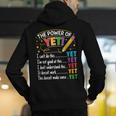 Growth Mindset Teacher Power Of Yet Inspirational Men's Hoodie Back Print, funny gift