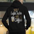 Half Coffee Half English Teacher English Teacher Men Women Men's Hoodie Back Print, English Teacher Hoodies, funny gift