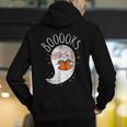 Halloween Cute Ghost Book Reading Teacher Men's Hoodie Back Print, funny gift Halloween Cute Ghost Book Reading Teacher Men's Hoodie Back Print, funny gift