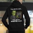 Halloween Monster Math Pun Teacher Humor Men's Hoodie Back Print, funny gift Halloween Monster Math Pun Teacher Humor Men's Hoodie Back Print, funny gift