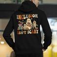 Halloween SLP Sped Teacher Groovy Inclusion Isn't Scary Men's Hoodie Back Print, Groovy Teacher Hoodies, funny gift Halloween SLP Sped Teacher Groovy Inclusion Isn't Scary Men's Hoodie Back Print, Groovy Teacher Hoodies, funny gift