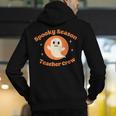 Halloween Teacher Crew Spooky Season Retro Ghost Men's Hoodie Back Print, funny gift