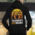 Halloween Teachers Science Math Teachers Love Brains Men's Hoodie Back Print, Science Teacher Hoodies, funny gift