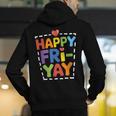Happy Fri-Yay Teacher Life Weekend Pun Happy Friday Men's Hoodie Back Print, funny gift