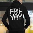 Happy Friyay Teacher Shirt Cute Teacher Fashion Fri-Yay Men's Hoodie Back Print, funny gift