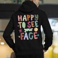 Happy To See Your Face Teacher Retro Back To School Men's Hoodie Back Print, funny gift Happy To See Your Face Teacher Retro Back To School Men's Hoodie Back Print, funny gift