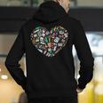 Heart Shape Art Teacher And Painting Sketching Artist Men's Hoodie Back Print, funny gift Heart Shape Art Teacher And Painting Sketching Artist Men's Hoodie Back Print, funny gift