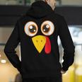 Hilarious Turkey Halloween Thanksgiving Teacher Nurse Men's Hoodie Back Print, funny gift