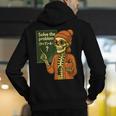 HUGvyn Halloween Skeleton Six Seven 67 Meme PEMDAS Teacher Men's Hoodie Back Print, funny gift