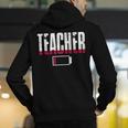 Humor Teacher Empty Battery Power Men Women Men's Hoodie Back Print, funny gift Humor Teacher Empty Battery Power Men Women Men's Hoodie Back Print, funny gift