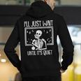 Ill Just Wait Until Its Quiet Teacher Lazy Halloween Costume Men's Hoodie Back Print, funny gift