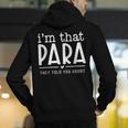 I'm That Para They Told You Abou Paraprofessional Teacher Men's Hoodie Back Print, funny gift I'm That Para They Told You Abou Paraprofessional Teacher Men's Hoodie Back Print, funny gift