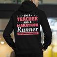 I'm A Teacher And A Marathon Runner Don't Underestimate Me Men Women Men's Hoodie Back Print, funny gift