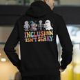 Inclusion Isn't Scary SLP Halloween Sped Teacher Men's Hoodie Back Print, funny gift Inclusion Isn't Scary SLP Halloween Sped Teacher Men's Hoodie Back Print, funny gift