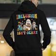 Inclusion Isn't Scary SLP Halloween Sped Teacher Therapy Men's Hoodie Back Print, funny gift Inclusion Isn't Scary SLP Halloween Sped Teacher Therapy Men's Hoodie Back Print, funny gift