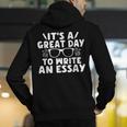 Its a Good Day To Write An Essay English Teacher Men's Hoodie Back Print, English Teacher Hoodies, funny gift