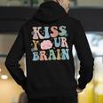 Kiss Your Brain Teacher Inspire Educate Groovy Retro Vintage Men's Hoodie Back Print, Groovy Teacher Hoodies, funny gift Kiss Your Brain Teacher Inspire Educate Groovy Retro Vintage Men's Hoodie Back Print, Groovy Teacher Hoodies, funny gift
