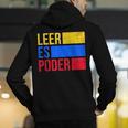 Leer Es Poder Colombian Spanish Teacher Maestra Colombia Men's Hoodie Back Print, funny gift Leer Es Poder Colombian Spanish Teacher Maestra Colombia Men's Hoodie Back Print, funny gift