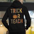 Leopard Trick Or Teach Halloween Teacher Costume Women Men's Hoodie Back Print, funny gift Leopard Trick Or Teach Halloween Teacher Costume Women Men's Hoodie Back Print, funny gift