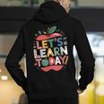 Let's Learn Today Teacher Motivational Back To School Men's Hoodie Back Print, funny gift