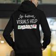 Life Happens Visuals Help Special Education Teacher Aide Men Women Men's Hoodie Back Print, funny gift Life Happens Visuals Help Special Education Teacher Aide Men Women Men's Hoodie Back Print, funny gift