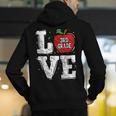 LOVE Apple 3rd Grade Teacher Student School Men's Hoodie Back Print, funny gift LOVE Apple 3rd Grade Teacher Student School Men's Hoodie Back Print, funny gift