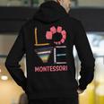 Love Montessori Education Math Teacher Men's Hoodie Back Print, funny gift