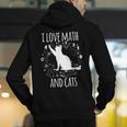 Math Nerd Math Teacher Cat Lover I Love Math And Cats Men's Hoodie Back Print, funny gift