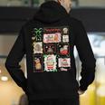 Merry And Bright Christmas Gingerbread Santa Book Teacher Men's Hoodie Back Print, funny gift Merry And Bright Christmas Gingerbread Santa Book Teacher Men's Hoodie Back Print, funny gift