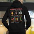 Merry Syllables Teacher Christmas Educational Kids Men's Hoodie Back Print, funny gift Merry Syllables Teacher Christmas Educational Kids Men's Hoodie Back Print, funny gift