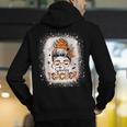 Messy Bun Spooky Teacher Bleached Halloween Teachers Men's Hoodie Back Print, funny gift Messy Bun Spooky Teacher Bleached Halloween Teachers Men's Hoodie Back Print, funny gift