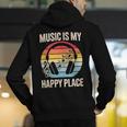 Music For Men Women Music Teacher Music Lover Men's Hoodie Back Print, funny gift