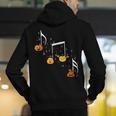 Music Note Pumpkin Fall Music Teacher Halloween Costume Men's Hoodie Back Print, funny gift