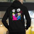 Nerdy Pythagoras Fighting Over C Squared Math Teacher Men's Hoodie Back Print, funny gift Nerdy Pythagoras Fighting Over C Squared Math Teacher Men's Hoodie Back Print, funny gift