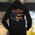 Nopales De Leer Spanish Teacher Maestra Cactus Bilingual Men's Hoodie Back Print, funny gift