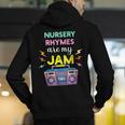 Nursery Rhymes Are My Jam 80s Retro Teachers & Students Kids Men's Hoodie Back Print, funny gift Nursery Rhymes Are My Jam 80s Retro Teachers & Students Kids Men's Hoodie Back Print, funny gift