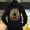 One Thankful Teacher Thanksgiving Turkey Rainbow Fall Men's Hoodie Back Print, funny gift One Thankful Teacher Thanksgiving Turkey Rainbow Fall Men's Hoodie Back Print, funny gift