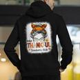 One Thankful Teacher's Aide Messy Bun Thanksgiving Fall Men's Hoodie Back Print, funny gift
