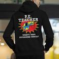 PE Physical Education Teacher Superhero Power School Men's Hoodie Back Print, Pe Teacher Hoodies, funny gift PE Physical Education Teacher Superhero Power School Men's Hoodie Back Print, Pe Teacher Hoodies, funny gift