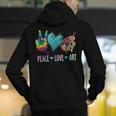 Peace Love Art Painting Palette Art Teacher Men's Hoodie Back Print, funny gift Peace Love Art Painting Palette Art Teacher Men's Hoodie Back Print, funny gift