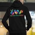 Peace Love Physical Education Tie Dye Sports PE Teacher Men's Hoodie Back Print, Pe Teacher Hoodies, funny gift