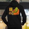 Pickle Reading Books Bookworm Teacher Librarian Kids Retro Men's Hoodie Back Print, funny gift Pickle Reading Books Bookworm Teacher Librarian Kids Retro Men's Hoodie Back Print, funny gift