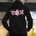 Pink Ghost Teach Halloween Teacher In Spooky Season Men's Hoodie Back Print, funny gift